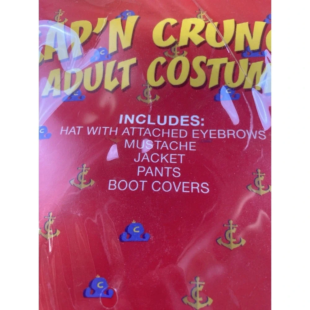 Cap'n Crunch Cereal Adult Halloween Costume Size XL-NEW in Package
